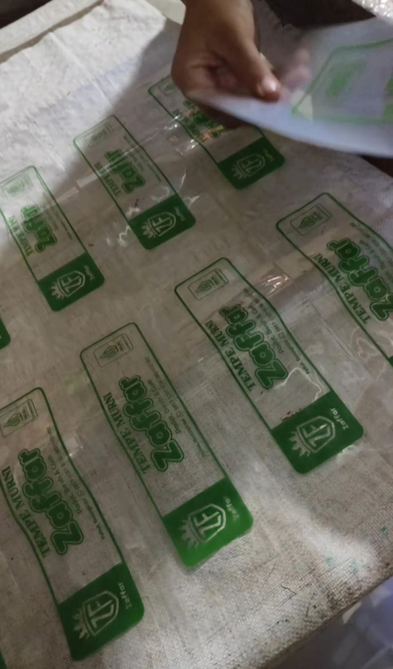 Sablon kemasan Tempe Murni Zaffar